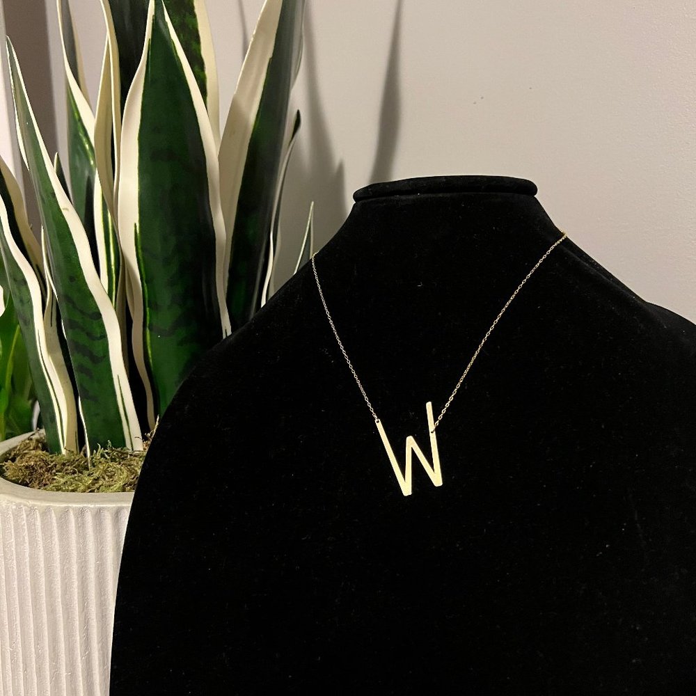 Sideway Initial Necklace (W)